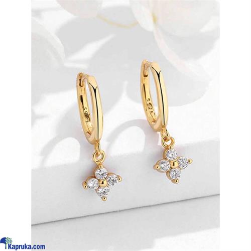 Golden Floral Drop Earrings