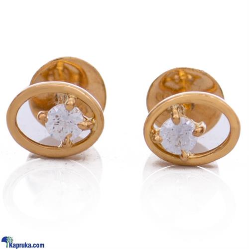 Vogue 22k gold ear stud set with 2 (c/Z) rounds