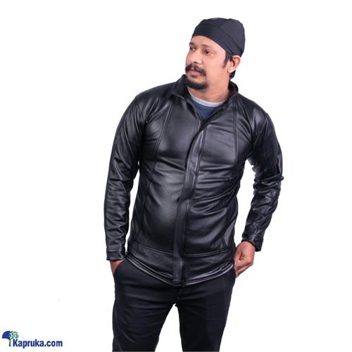 Unisex Riding Leather Jacket Black - Slim Fit - Small