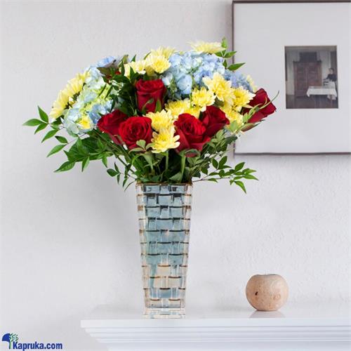 Eternal Charm Flower Arrangement With 15 Red Roses,