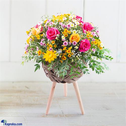 Pink And Yellow Delight Flower Arrangement