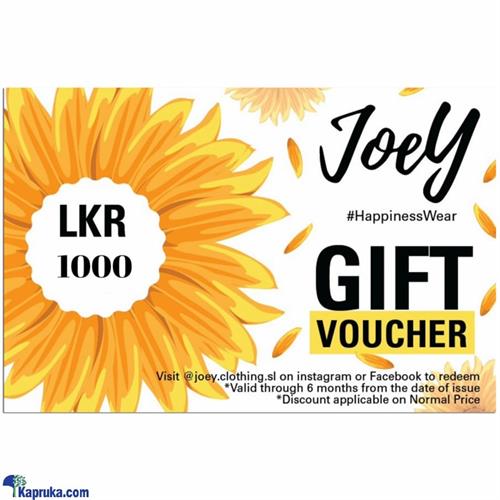 JOEY GIFT VOUCHERS JOEY GIFT VOUCHER -1000