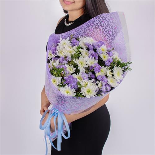 Purple Blossoms Flower Bouquet