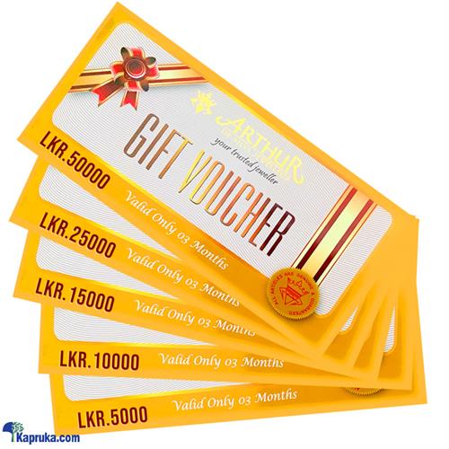 Arthur De Silva Jewellers Gift Vouchers Rs 25000