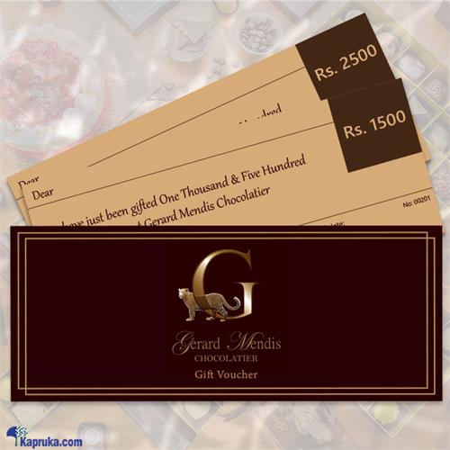 Gerard Mendis Chocolatier Gift Vouchers 1500