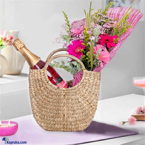 Pink Champagne Dreams Flower Medley Arrangement