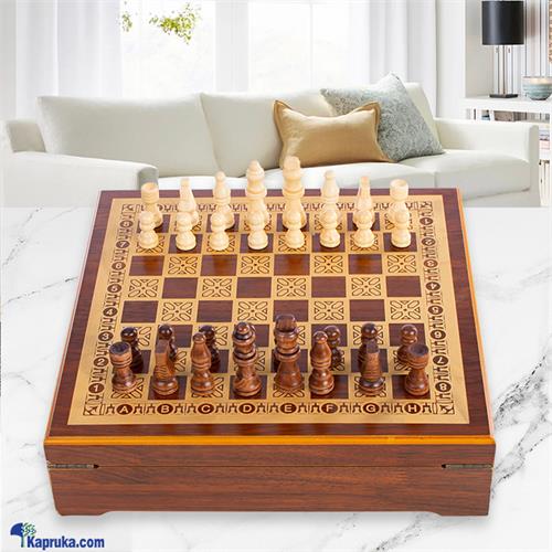 Folding Wooden Chess Board Set