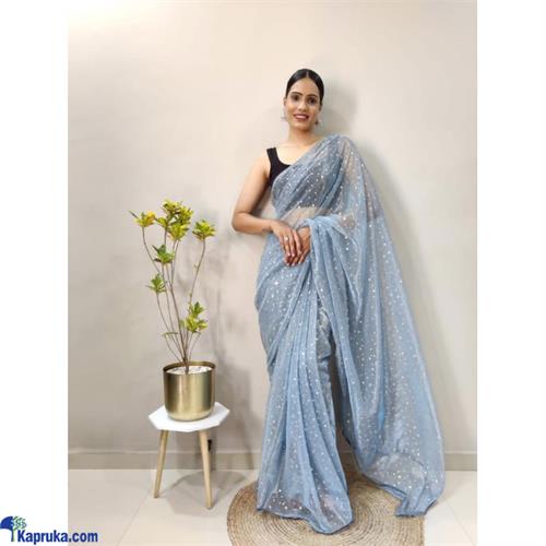 Fancy Imported Netting Fabric Saree