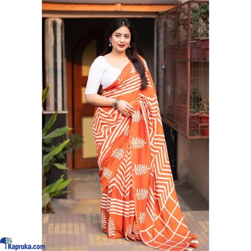 Pure Chanderi Cotton Hand Block Printed Saree