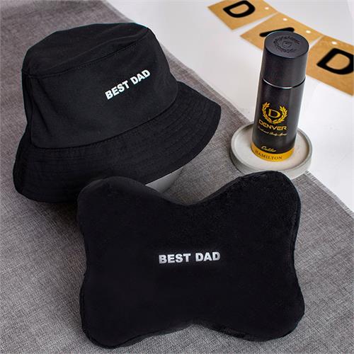 The Chill Dad Comfort Essentials (car Seat Neck Rest Cushion Pillow, Bucket Hat And Denver Body Spray)