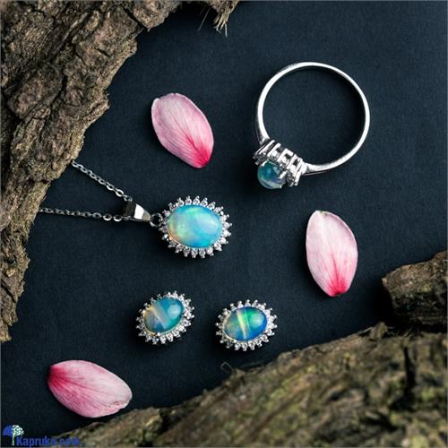 Chamathka Naomi S925 Silver Opal Full Set - Chamathka Jewelry - Chamathka