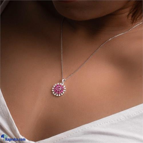 Chamathka 'no Rings Attached' Sterling Silver Ruby Pendant - Chamathka