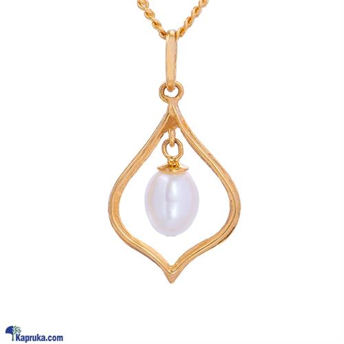 Mallika hemachandra 22kt gold pendant set with pearl and cubic zirconia (p1950/5)