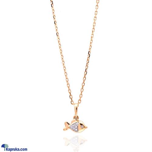 RAJA JEWELLERS 18K PINK GOLD DIAMONDS PENDANT SET 0.02CT WITH CHAIN (O- DM0000013)