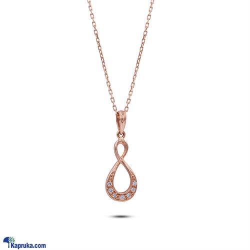 RAJA JEWELLERS 18K PINK GOLD DIAMONDS PENDANT SET 0.05CT WITH CHAIN (M3- B- 0740C)