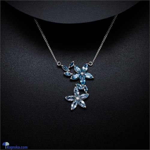 TASH GEM AND JEWELLERY Blue Topaz Bloom Necklace TS- KA51