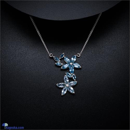 TASH GEM AND JEWELLERY Blue Topaz Bloom Necklace TS- KA51 - Tash Gem and Jewellery