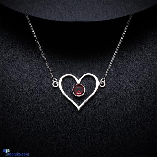 TASH GEM AND JEWELLERY Heart Garnet Necklace TS- KA50