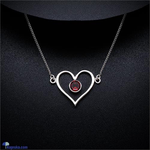 TASH GEM AND JEWELLERY Heart Garnet Necklace TS- KA50 - Tash Gem and Jewellery