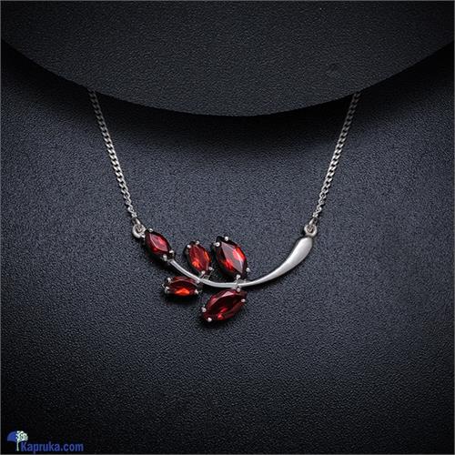 TASH GEM AND JEWELLERY Leaf Garnet Necklace TS- KA56