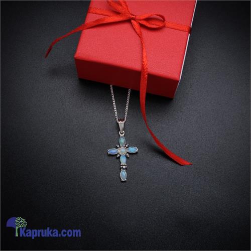 TASH GEM AND JEWELLERY Marquee Opal Cross Pendant TS- KA35