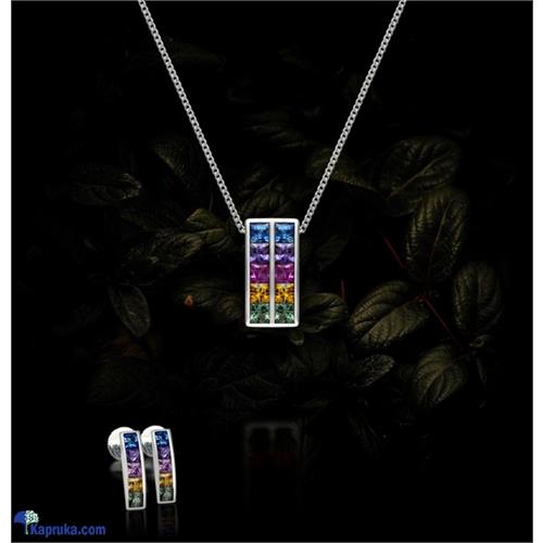 Tash Gem And Jewellery Princess Rainbow Sapphires Jewelry Pure Silver Set TS- KA9