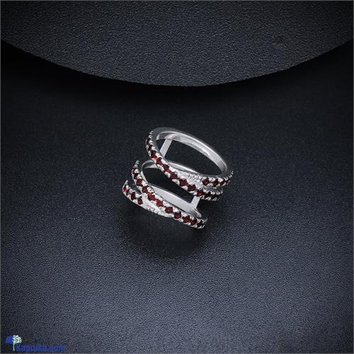 TASH GEM AND JEWELLERY Red Garnet Spiral Ring TS- KA58 - Tash Gem and Jewellery