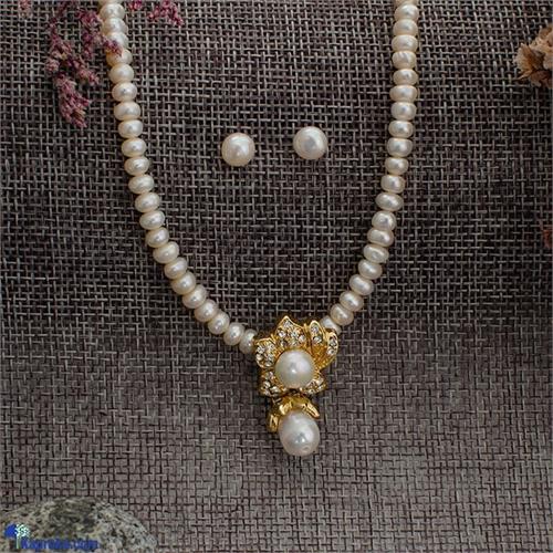 STONE N STRING FRESH WATER PEARL NECKLACE SET - E04333 AND D0074 - Stone N String