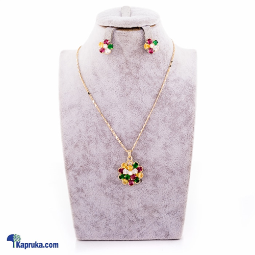 Color Stone Jewelry Set ( Necklace And Earrings Set) - Swarovski - Swarovski