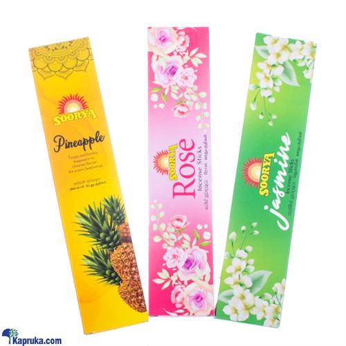 Soorya Incense Sticks 03 Pack. ( Pineapple ,jasmin , Rose )