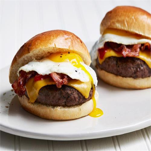 Beef Burger With Cheese And Egg