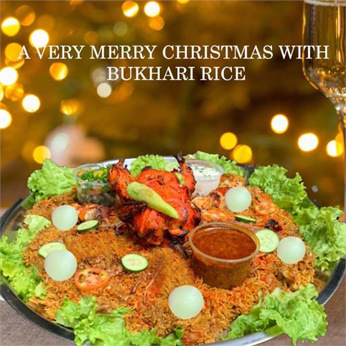Christmas Bukhari Rice Sawan With Full Tandoori Chicken