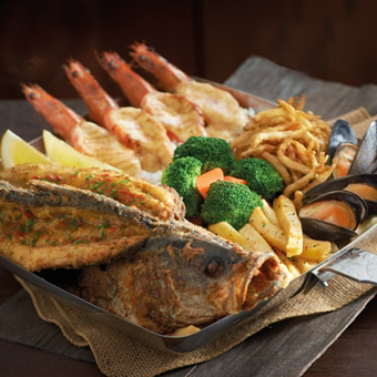 Flaming Fisherman Seafood Platter