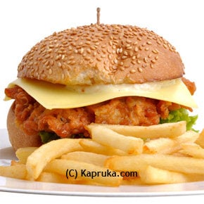 Crispy Chicken Burger With Cheese - Dinemore