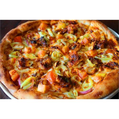 Divine Chilli Garlic Prawn Pizza