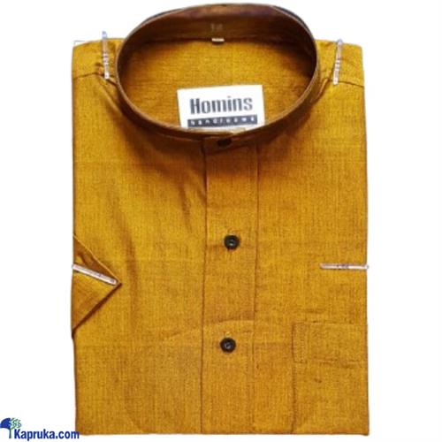 HANDLOOM GENTS SHORT SLEEVE SHIRT GOLDEN YELLOW