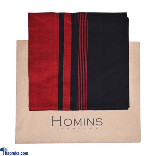 HOMINS HANDLOOM GENTS SARONG BLACK AND RED