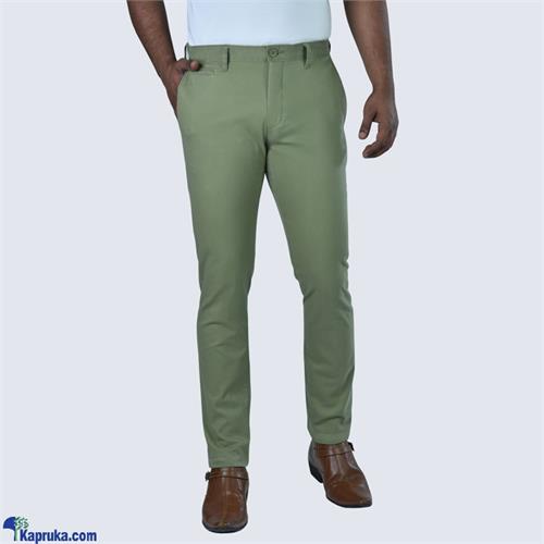 Moose Mens Slim Fit Chino Pant- M100- Moss Stone