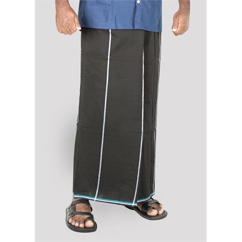 SIGNATURE MENS POCKET BLACK COLOR SARONG