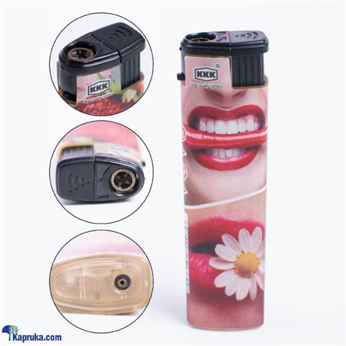 Kiss Me My Sexy Lip Printed Jet Frame Lighter ( Cigarette Lighter, Windproof Lighter For Candle, Kitchen, BBQ )