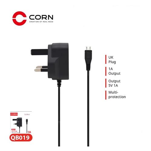 Corn USB 1A Fast Travel Micro Port Charger - CONCH- QB019