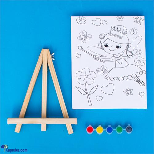 Re- Drawn Little Princess Canvas For Painting For Kids With Paint Pots (20x25)