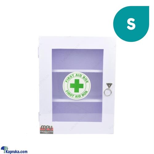 First aid box - wood and glass - small- pr499/SMALL