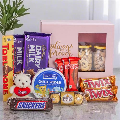 Always Forever Chcolate With Goodies Hamper