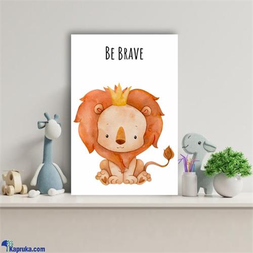 Be Brave' Leo Baby Nursery Wooden Wall Art Dcor (8x12 Inch) Art Prints For Kids Room