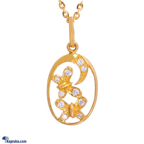 Mallika hemachandra 22kt gold pendant set with cubic zirconia (p1299/2)