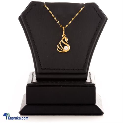 Mallika hemachandra 22kt gold pendant set with cubic zirconia- p1452/1