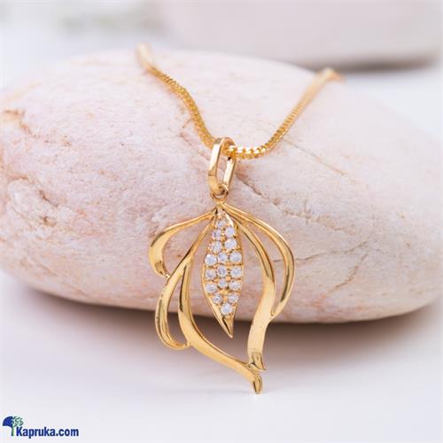 Mallika hemachandra 22kt gold pendant set with cubic zirconia.(p2101/1)