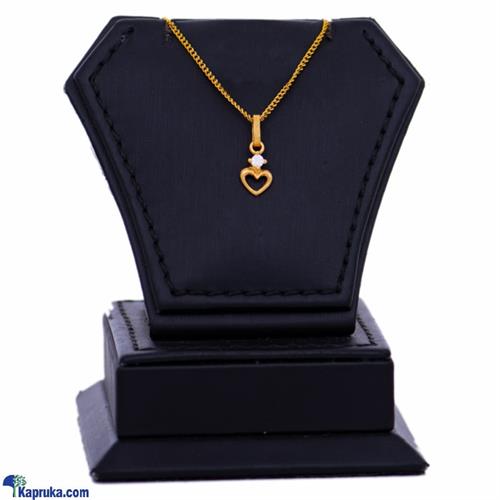 Mallika Hemachandra 22kt Gold Pendant With Cubic Zirconia (P416- 1)