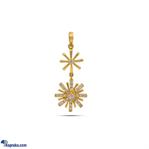 Raja Jewellers 22K Gold Pendant Set With 0.37ct P9- B- 7646